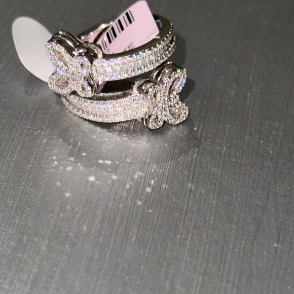 Vvs diamond butterfly Moissanite ring, 100% passes diamond testers Gift for her - Picture 6 of 8